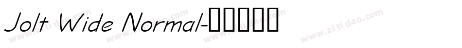 Jolt Wide Normal字体转换